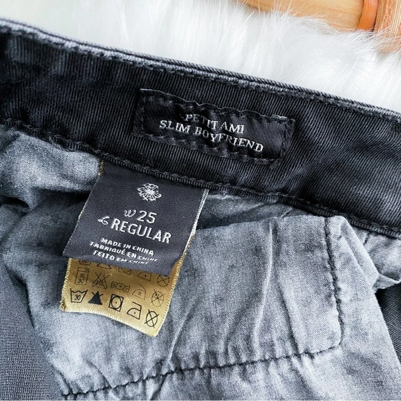 Scotch and Soda Petit Ami Slim Boyfriend Jeans Star Jewel Bling Gray Black 25 - Picture 10 of 14